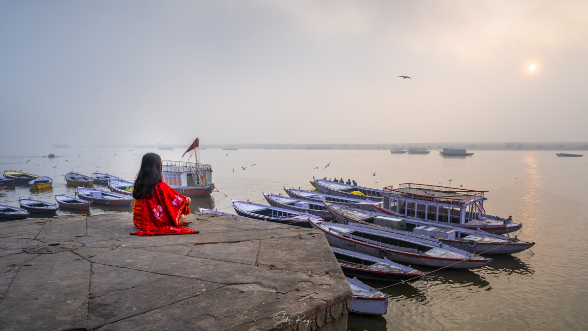 Early morning scene at ghats