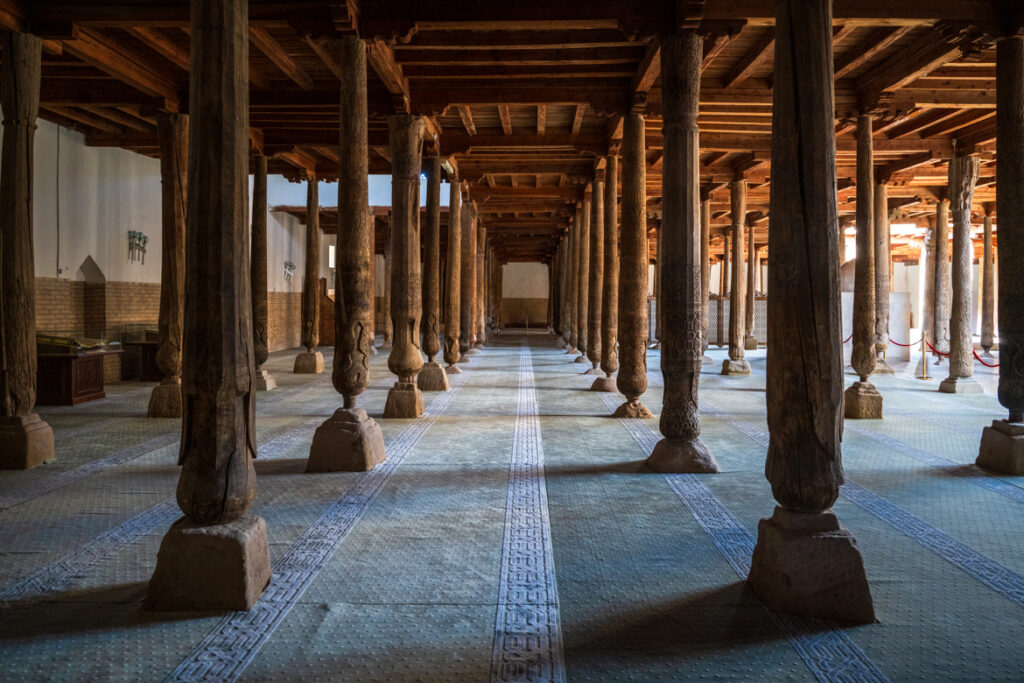 Wooden pillars