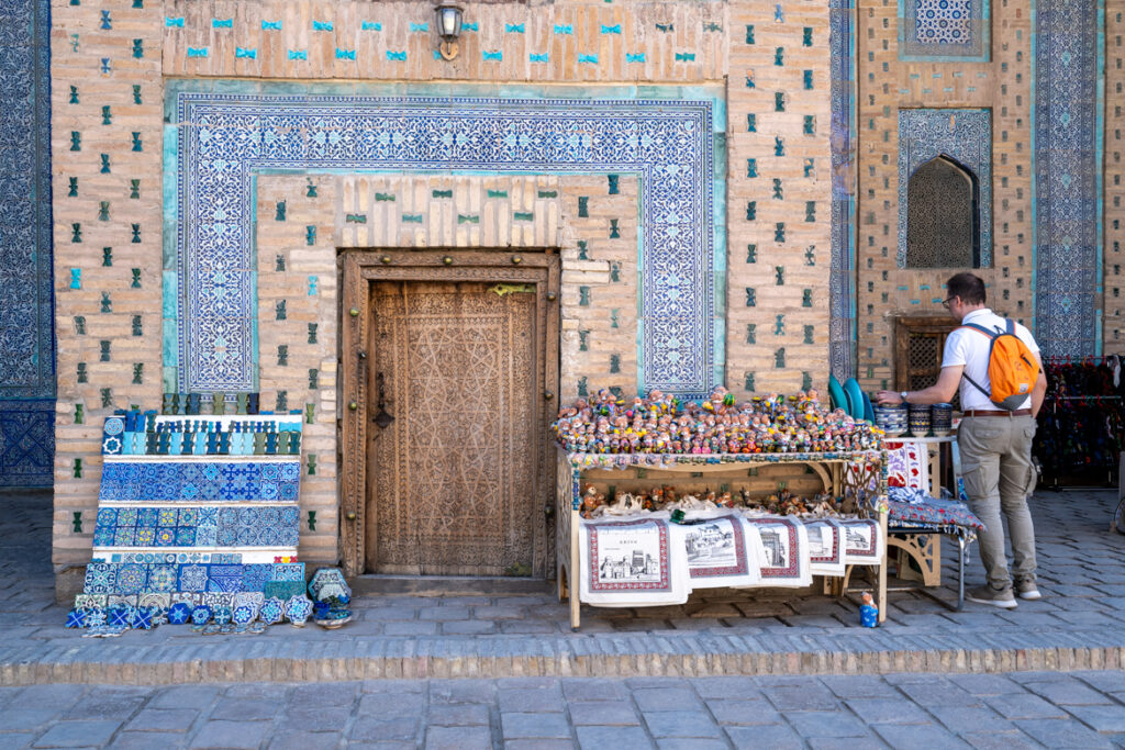 Souvenir shops inside the palace